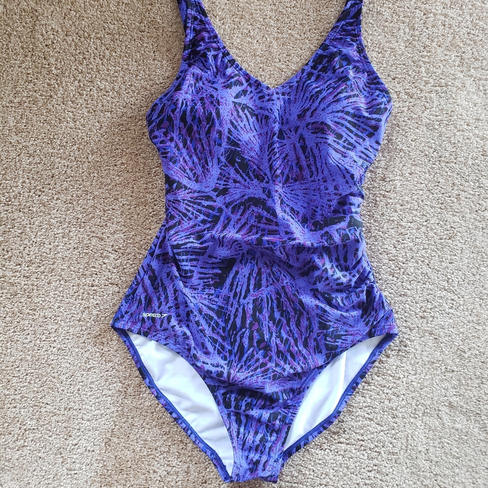 Speedo Purple One Piece Swimsuit. NWOT.